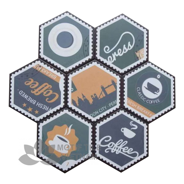 Gạch bông men gốm Hex-PP021 1 Gạch bông porcelain Hex-PP021