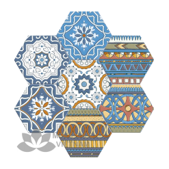 Gạch bông porcelain Hex-PP023