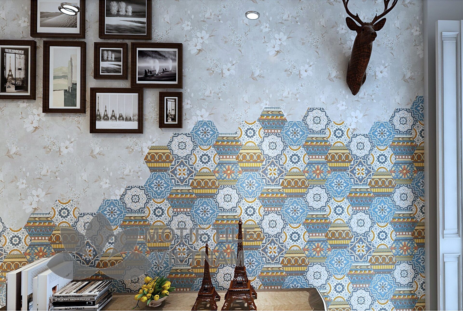 Gạch bông porcelain Hex-PP023 2 Gạch bông porcelain Hex-PP023