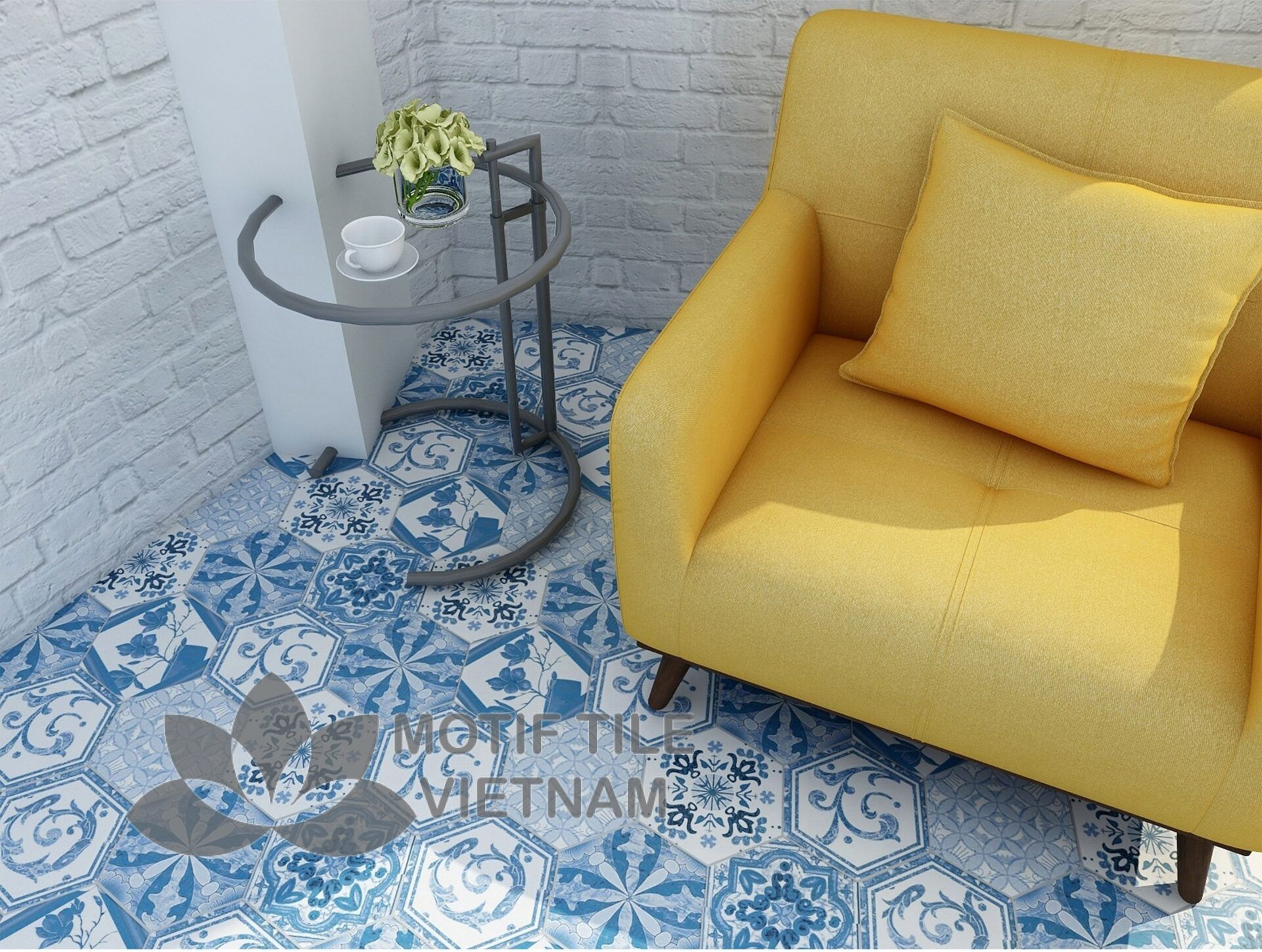 Gạch bông porcelain Hex-PP008 2 Gạch bông porcelain Hex-PP008