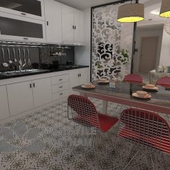 Gạch bông cts 1.33 lát nền nhà bếp