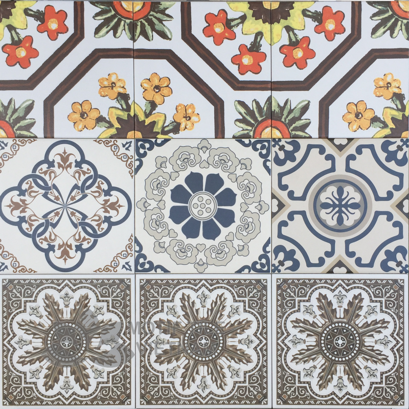 Gạch bông porcelain Sqa-PP133W 3 Gạch bông porcelain Sqa-PP133W