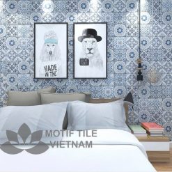 Gạch bông porcelain Sqa-PP108 trang trí phòng ngủ