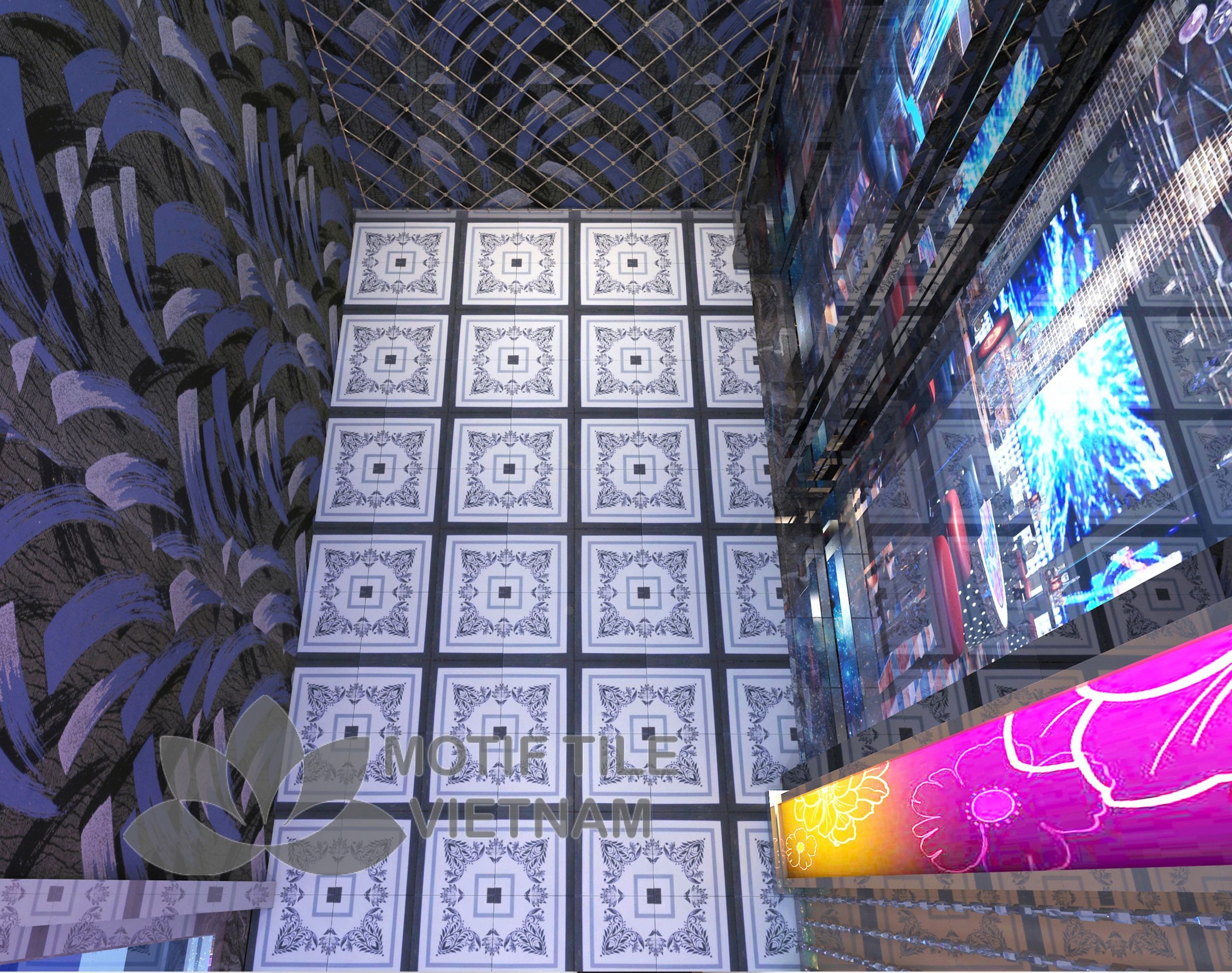 Gạch bông porcelain Sqa-PP122A 3 Gạch bông porcelain Sqa-PP122A