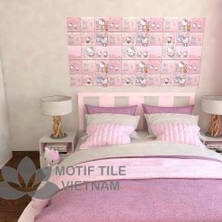 Gạch bông porcelain Sqa-PP127 trang trí phòng ngủ bé gái