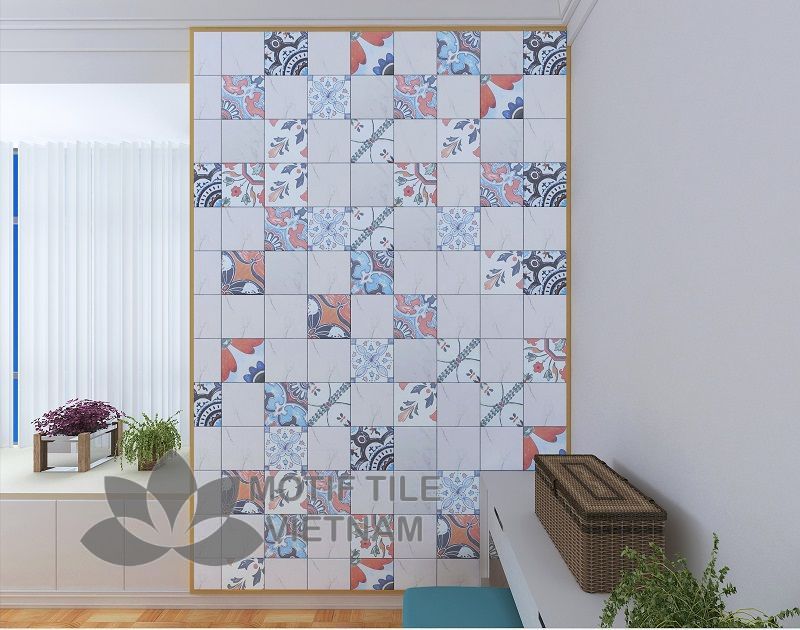 Gạch bông porcelain Sqa-PP132W 4 Gạch bông porcelain Sqa-PP133W