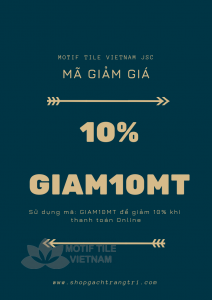 Coupon giảm giá 10% gạch trang trí