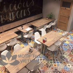 Gạch bông cổ điển tổng hợp nhiều hoa văn nhiều màu sắc