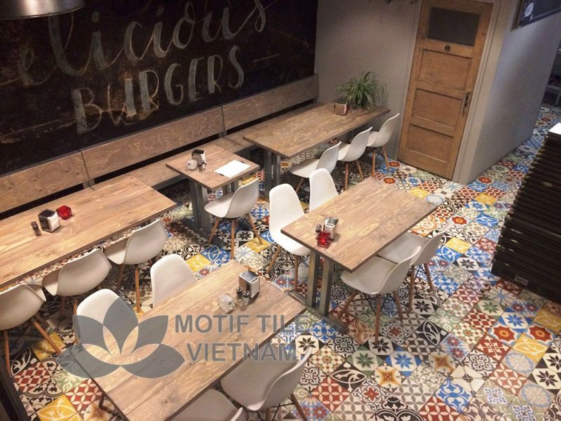 Gạch bông hoa văn tổng hợp nhiều màu sắc 2 Gạch bông cổ điển tổng hợp nhiều hoa văn nhiều màu sắc