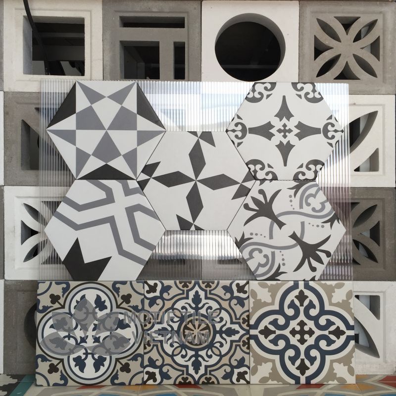 Gạch bông porcelain trang trí Hex-PP009 2 Gạch bông porcelain trang trí Hex-PP009