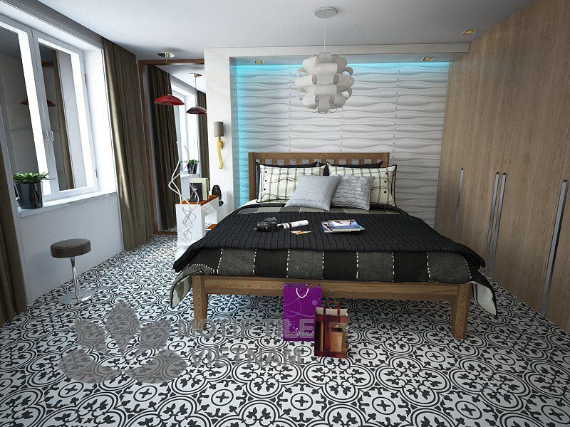 Gạch bông giá tốt 2.1(4-13) 4 Gạch bông cts 2.1 lát nền phòng ngủ