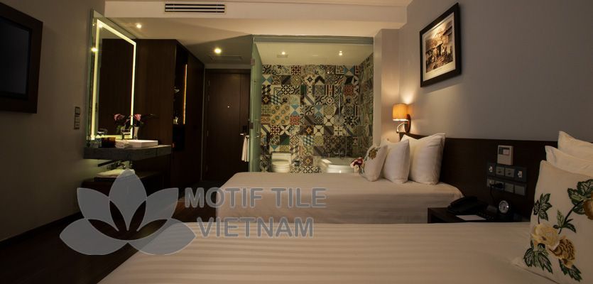 Gạch bông ốp nhà tắm phong cách ngẫu nhiên 4 Gạch bông ốp phòng tắm 3