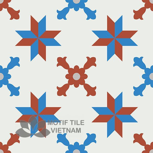Gạch Bông Cts 93.1(4-8-9-30) - 4 Viên - Encaustic Cement Tile Cts 93.1(4-8-9-30)-4 Tiles
