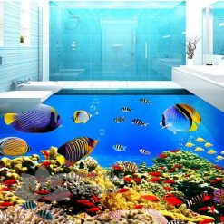 Gạch tranh 3D ốp tường hình đại dương MT-3D1-ĐD 15 Gạch tranh 3D kính cường lực ốp tường chủ đề đại dương