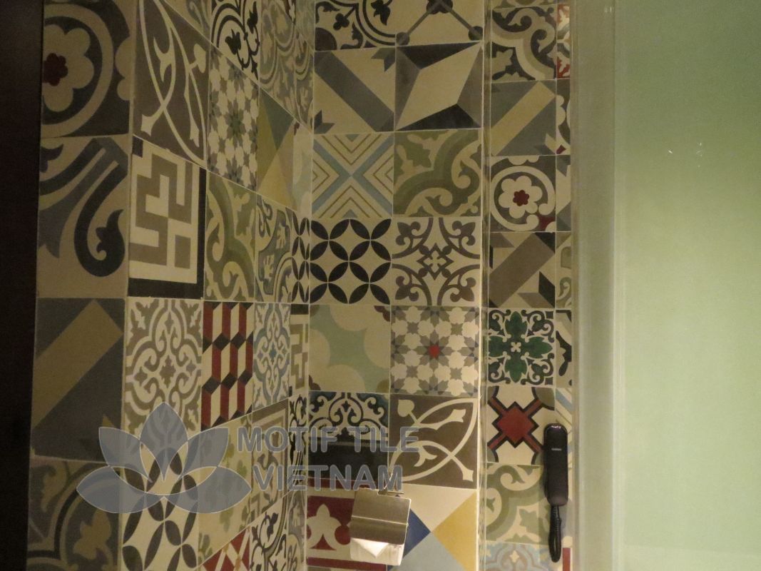 Gạch bông ốp nhà tắm phong cách ngẫu nhiên 7 Gạch bông ốp phòng tắm 5