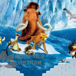 Gạch tranh 3D kính cường lực ốp tường chủ đề đại dương