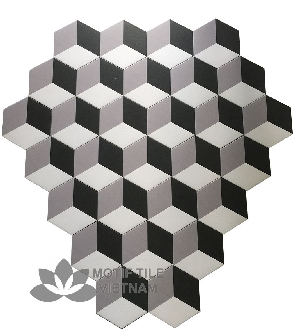 Gạch bông Hex-PP024 4 Gạch bông porcelain Hex-PP024
