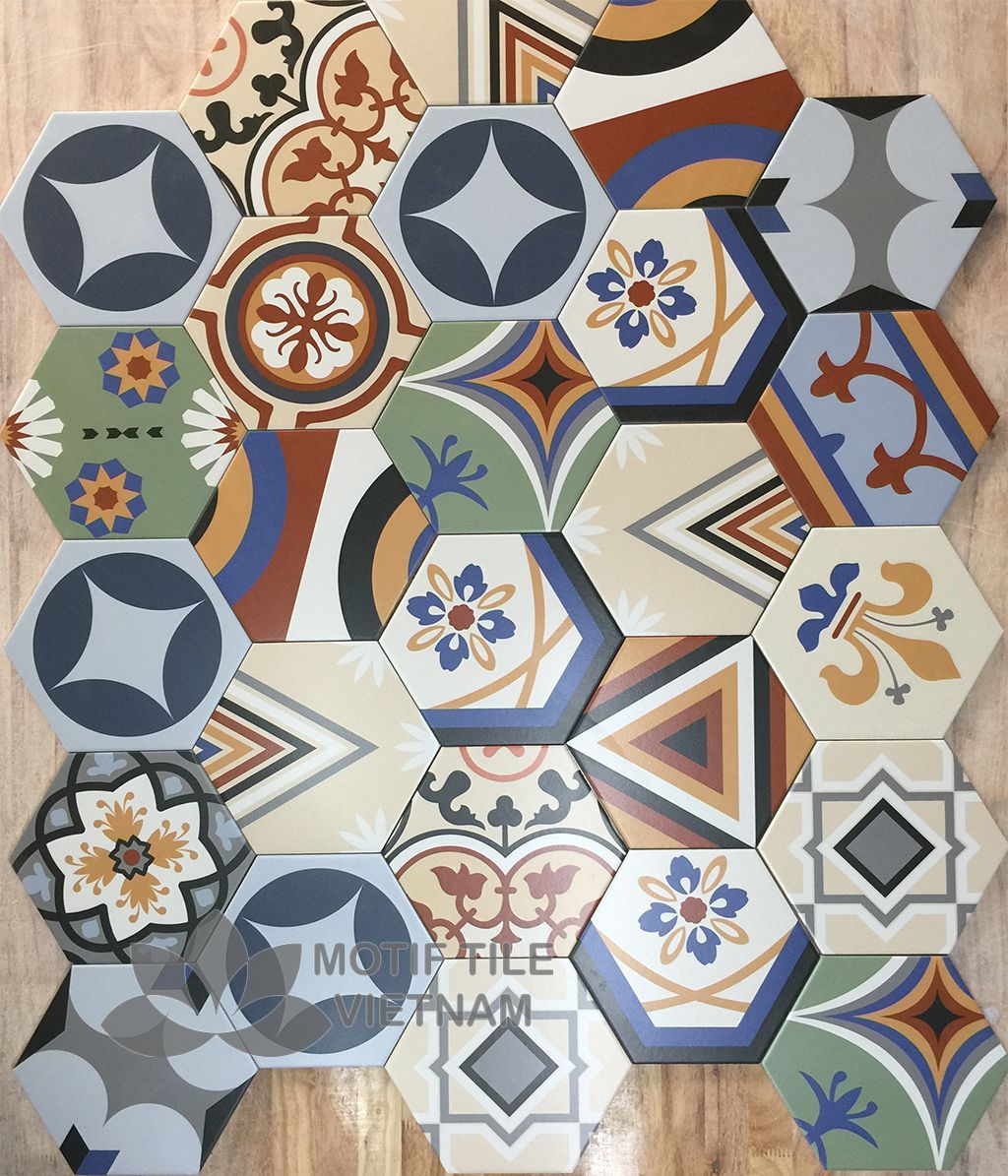 Gạch bông Hex-PP027 2 Gạch bông porcelain Hex-PP027