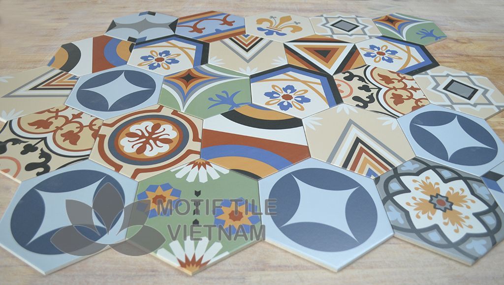 Gạch bông Hex-PP027 4 Gạch bông porcelain Hex-PP027