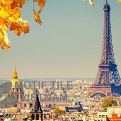 Tranh kính ốp tường thá eiffel