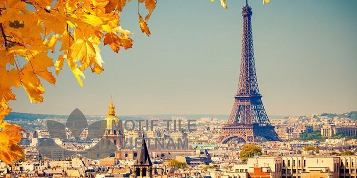 Tranh kính ốp tường tháp Eiffel 3 Tranh kính ốp tường thá eiffel