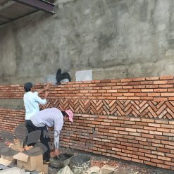 Gạch cổ xe ốp tường