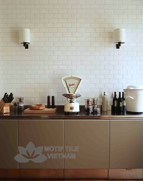 Gạch subway trắng bóng 10x20cm SW1020(White) 4 Gạch subway trắng 10x20cm SW1020(White)