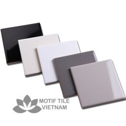 Gạch subway đen bóng phẳng 15x15cm SW1515(Black)