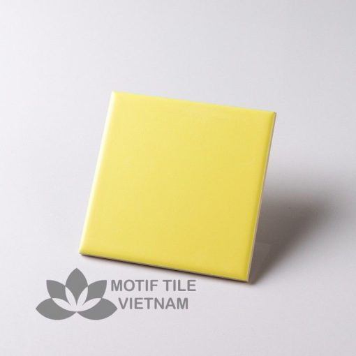 Gạch thẻ ốp tường subway vàng mờ phẳng 15x15cm SW1515(Yellow)