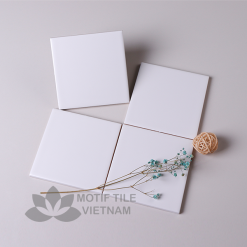Gạch subway trắng bóng phẳng 15x15cm SW1515(White)