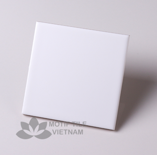 Gạch subway trắng bóng phẳng 15x15cm SW1515(White)