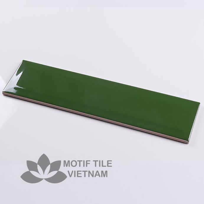 Gạch subway xanh đậm bóng vát 7.5x30cm SW75300V(Green) 1 Gạch subway xanh đậm bóng vát 7.5x30cm SW75300V(Green)