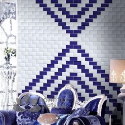 Gạch subway xanh bóng vát 7.5x15cm SW75150(Blue)