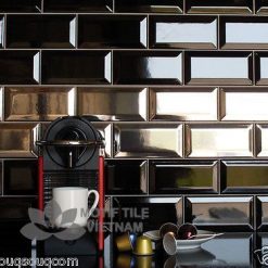 Gạch subway đen 10x20cm SW1020V(Black) ốp bếp