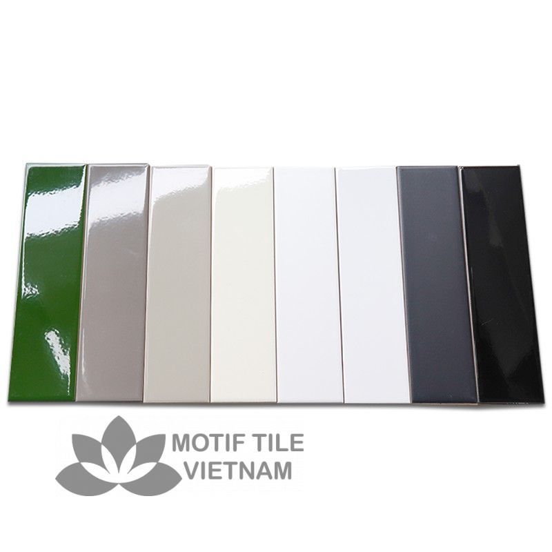 Gạch subway xanh đậm bóng vát 7.5x30cm SW75300V(Green) 4 Gạch subway xanh đậm bóng vát 7.5x30cm SW75300V(Green)