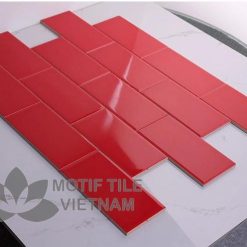 Gạch subway đỏ bóng 7.5x15cm SW75150(Red)