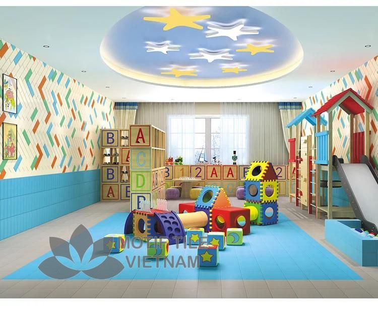 Gạch thẻ ốp tường subway xanh da trời bóng phẳng 15x15cm SW1515(Sky blue) 3 Gạch thẻ ốp tường subway cam bóng phẳng 15x15cm SW1515(Orange)