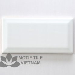 Gạch thẻ ốp tường subway trắng bóng vát 7.5x15cm SW75150V(White)