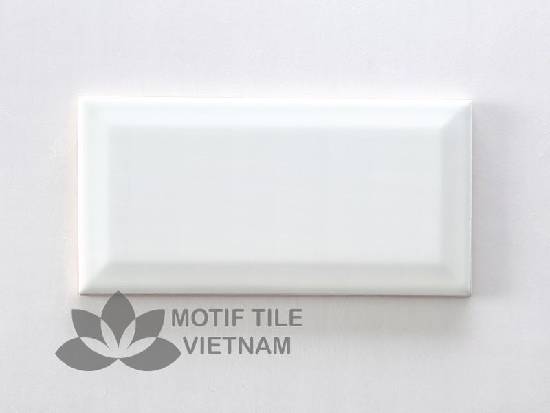 Gạch thẻ ốp tường subway trắng bóng vát 7.5x15cm SW75150V(White) 3 Gạch thẻ ốp tường subway trắng bóng vát 7.5x15cm SW75150V(White)