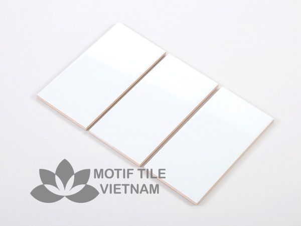 Gạch subway trắng bóng 10x20cm SW1020(White) 2 Gạch subway trắng 10x20cm SW1020(White)