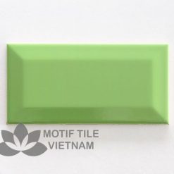 Gạch thẻ ốp tường subway xanh lá bóng vát 7.5x15cm SW75150V(Green)