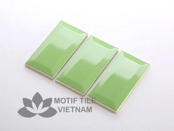 Gạch thẻ ốp tường subway xanh lá bóng vát 7.5x15cm SW75150V(Green) 3 Gạch thẻ ốp tường subway xanh lá bóng vát 7.5x15cm SW75150V(Green)