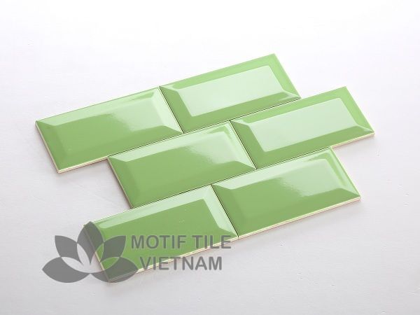 Gạch thẻ ốp tường subway xanh lá bóng vát 7.5x15cm SW75150V(Green) 4 Gạch thẻ ốp tường subway xanh lá bóng vát 7.5x15cm SW75150V(Green)