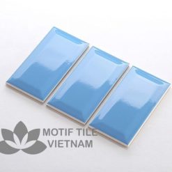 Gạch thẻ ốp tường subway xanh da trời bóng vát 7.5x15cm SW75150V(Blue)