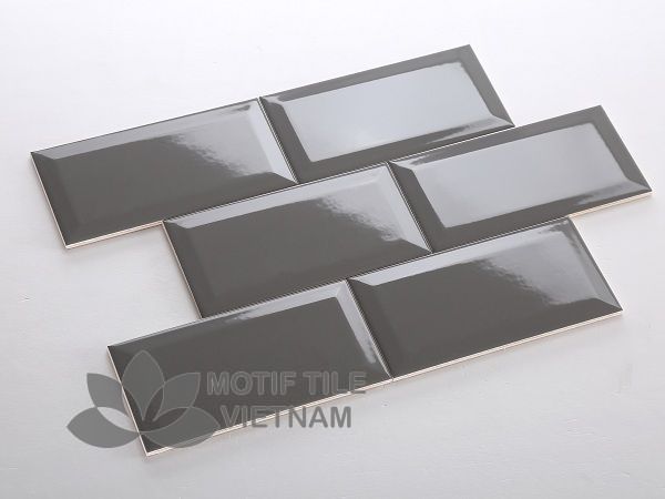 Gạch thẻ ốp tường subway xám đậm bóng vát 7.5x15cm SW75150V(Grey) 4 Gạch thẻ ốp tường subway xám nhạt bóng vát 7.5x15cm SW75150V(Gray)