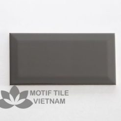 Gạch thẻ ốp tường subway xám nhạt bóng vát 7.5x15cm SW75150V(Gray)
