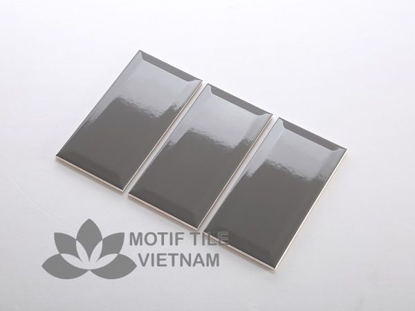 Gạch thẻ ốp tường subway xám đậm bóng vát 7.5x15cm SW75150V(Grey) 2 Gạch thẻ ốp tường subway xám nhạt bóng vát 7.5x15cm SW75150V(Gray)
