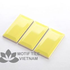 Gạch thẻ ốp tường subway vàng bóng vát 7.5x15cm SW75150V(Yellow)