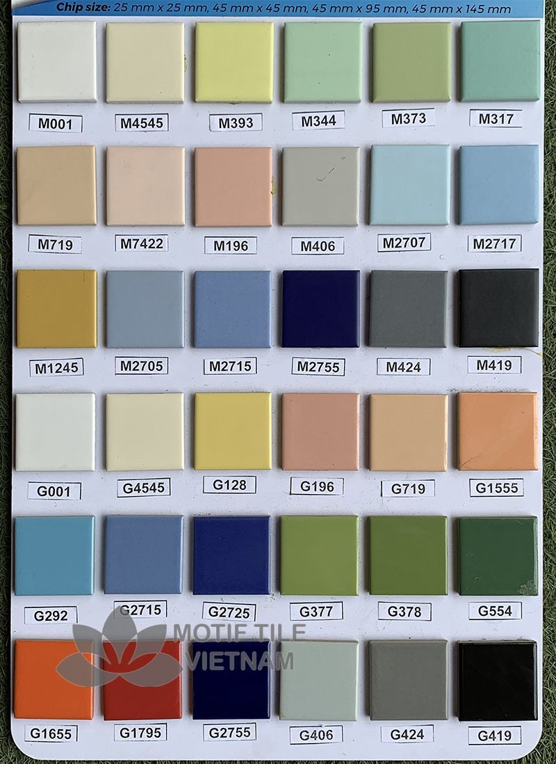Gạch mosaic MT-4747M419 5 Bảng màu gạch mosaic