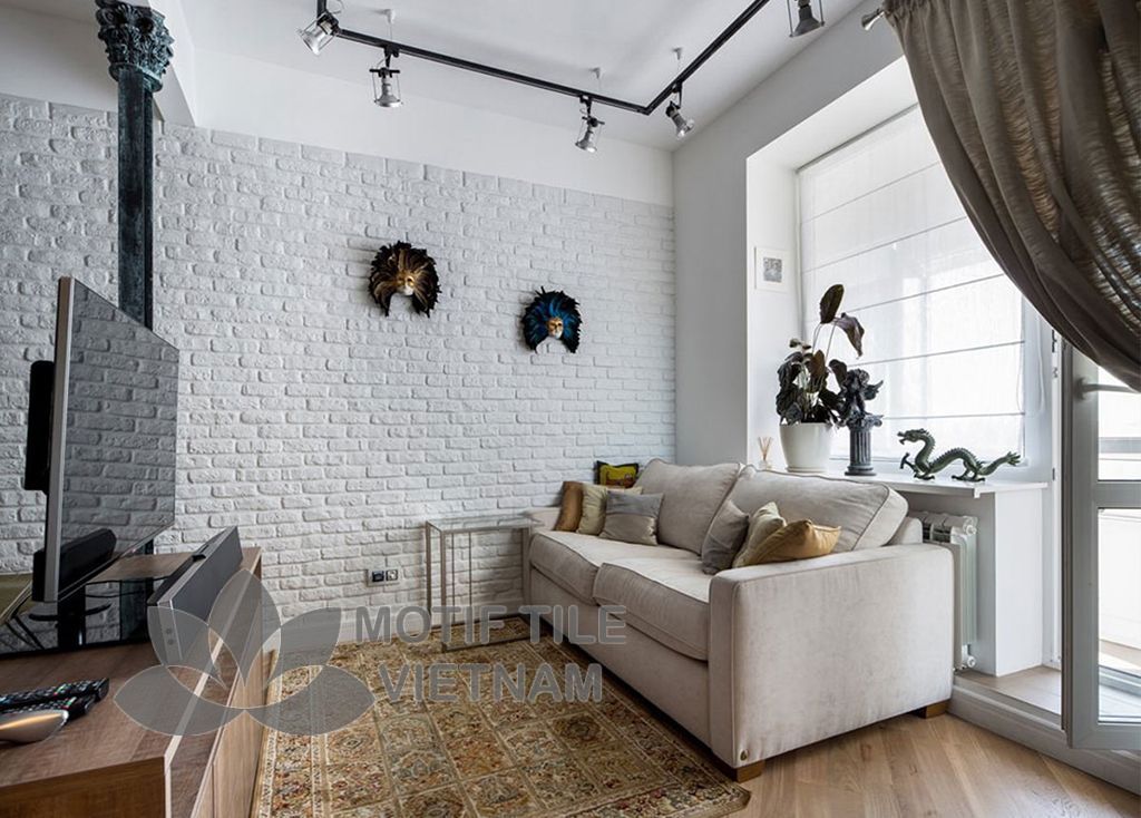 Cách lựa chọn loại gạch lát nền phù hợp cho phòng khách 1 Gạch giả cổ ốp tường GC03